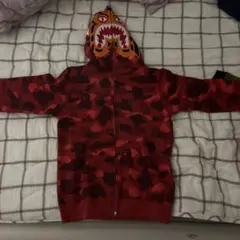 A BATHING APE タイガー フルジップパーカー レッド XS