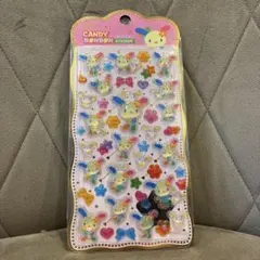 韓国サンリオ　公式　ウサハナ　ボンボンドロップシール　立体シール