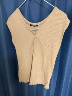 oneway リブタンクトップ ベージュ