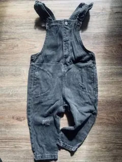 美品ZARA デニム サロペット ブラックデニム 90 18-24months