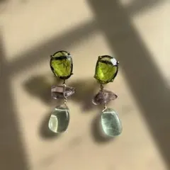 ハンドメイド 天然石 ピアス