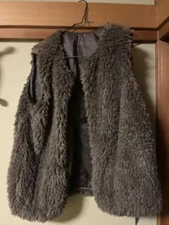 【新品未使用】SHEIN FRIFUL ブラウン ファーベスト L 秋　ジレ