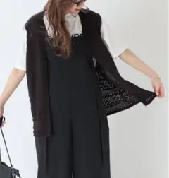 JS relume オープンワークミックスニット2wayプルオーバー ベスト