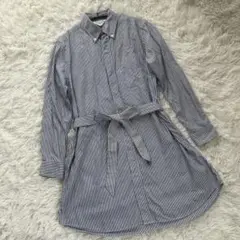 Americana ストライプシャツワンピース　ウエストリボン　日本製のサムネイル