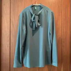 ベネトン　ブラウス　グリーン