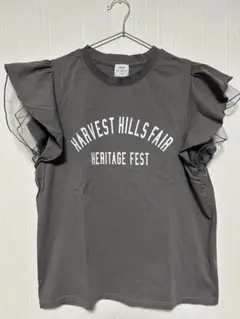 coen フリル袖 Tシャツ L グレーのサムネイル
