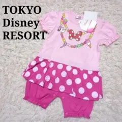 新品未使用！東京ディズニーリゾート公式　ベビーロンパース　80cm　ミニーのサムネイル