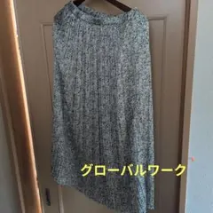 グローバルワーク 花柄プリーツロングスカート フリーサイズ