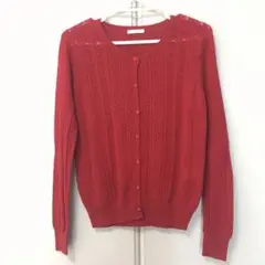 ハニーズ シネマクラブ クロシェ編み 長袖 カーディガン M