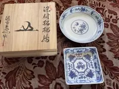 源右衛門窯 染付芙蓉手花鳥見込 皿 大皿 深皿 共箱 栞 K332 - メルカリ