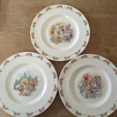 【美品】ロイヤルドルトン★バニキンズ★フィギュア　3体 ロイヤル・ドルトン バニキンズ 3ピースセット（シリアルボウル＆片手