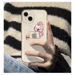 iPhone15Pro iPhoneケース　ハローキティ　透明　可愛い　新品のサムネイル