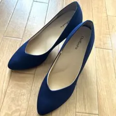 ChiffonFit 24.5cm ポインテッドトゥ ハイヒール ネイビーのサムネイル
