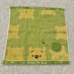 【未使用 タグ付き】Disney プーさん オーガニックハンドタオル グリーン