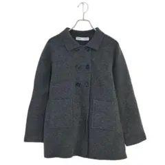 【ZARA】新品未使用品　ピーコート　ショート丈　ウール混　ブラック　M 2025年最新】ZARA 着丈：ショート レディース ピーコート・ウール