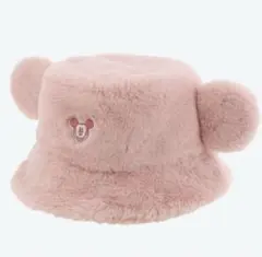 【即日発送可能】 ディズニー ミッキー もこもこ ハット バケハ ピンク
