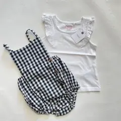 新品　next半袖カットソー&SHEINロンパース2点セット　80cm