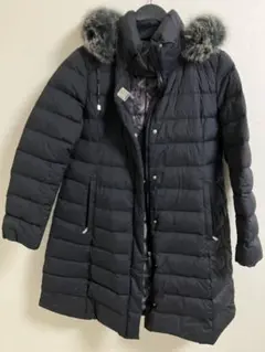 美品 BALMAIN バルマン ダウン コート フォックス ファー 黒 ブラック