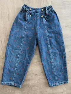 futafuta ハート柄デニムパンツ　110