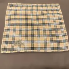 バーバリーチェック柄タオルハンカチ ロゴ刺繍付き25㎝