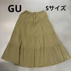GU ロング丈 ティアードスカート レモンイエロー系のサムネイル