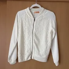 hvc femme レース切替 ブルゾン ホワイト Mのサムネイル