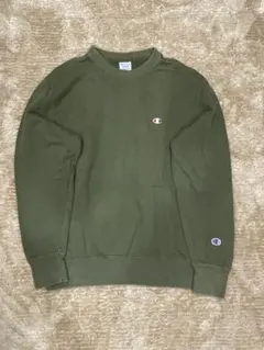 Champion オリーブ クルーネック トレーナー