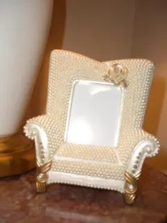 ★インポート★総パールクラシックチェアフォトフレーム★ウエディング