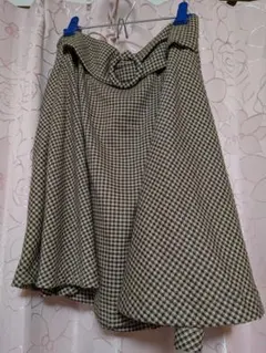 INGNI 千鳥格子柄フレアスカート（ブラウン系）