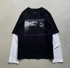 agnes b. layered l/s レイヤード フォト ロンt 黒 白