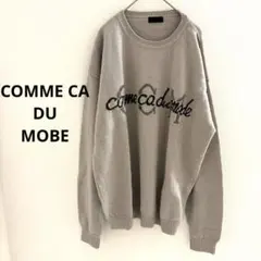 COMME CA DU MOBE MEN コムサ　グレー　ロゴ　ニット　メンズ