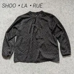 SHOO・LA・RUE シューラルー ラッフル2WAYブラウス プルオーバー 黒