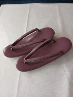 【週末値下げ】紫色のシンプルおしゃれ牛革草履　23cm