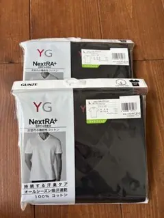 【新品】グンゼ　ＶネックTシャツ　Lサイズ　２枚セット　ブラック黒　インナー