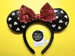 【新品・未使用】ディズニー/ミニーマウス/スパンコールカチューシャ(タグ付き)