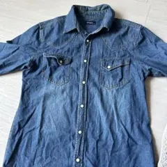 Navy デニムシャツ M ダークブルー
