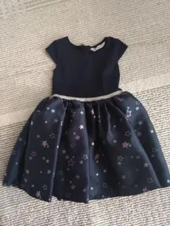 H&M ネイビー 星柄 ノースリーブワンピース 98/104