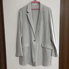 ユニクロ ドレープロングジャケット　XL ライトグレー