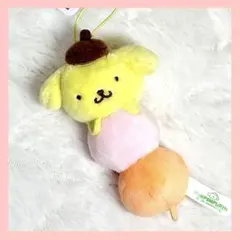 サンリオ　3色だんご　マスコット　ポムポムプリン