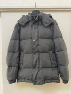 グレー フード付き ダウンジャケット