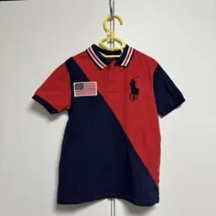POLO RALPH LAUREN ポロシャツ 赤/紺 120cm