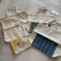 エコバッグ4点セット 綿100% カルディ