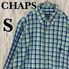 古着 CHAPS 長袖チェックシャツ カジュアル Sサイズ