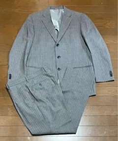 メンズスーツ　グレーストライプ　AB6 ビジネス　セットアップ