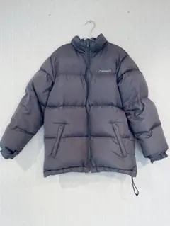 良品 00s カーハート Mサイズ 短丈刺繍 ダウンジャケット シルバーグレー_