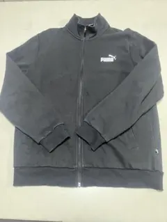 PUMA プーマ ジャージ トラックジャケット 黒 XL 刺繍ロゴ フルジップ
