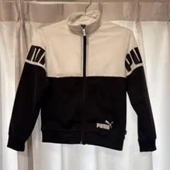 PUMA フルジップジャージ 140cmホワイト/ブラック
