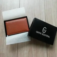 新品　GIANNI VALENTINO 名刺入れ　ブラウン　茶色のサムネイル