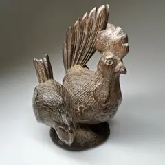 鋳銅 鶏 置物 曙光作 - メルカリ