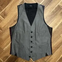【美品】Paul Smith グレー ストライプベスト Lサイズ